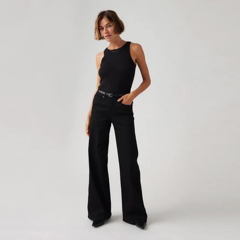 Levi's 318 Shaping Wide Leg Soft Black image number 3